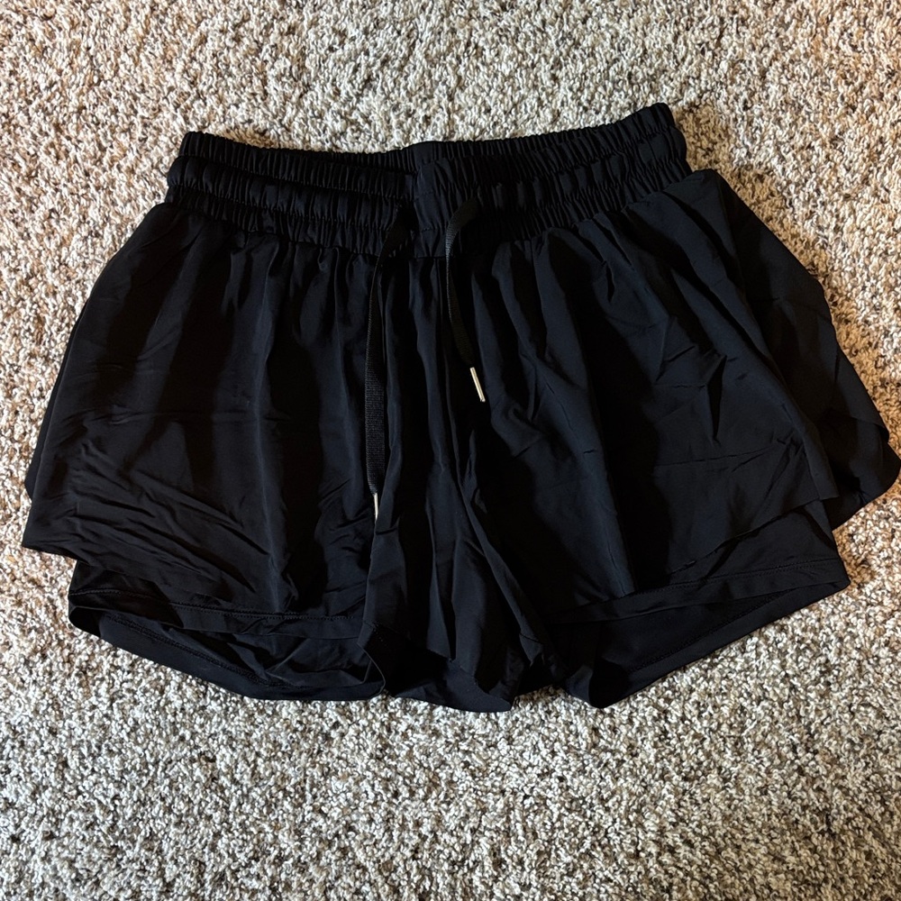 Black Women's Flowy Athletic Shorts